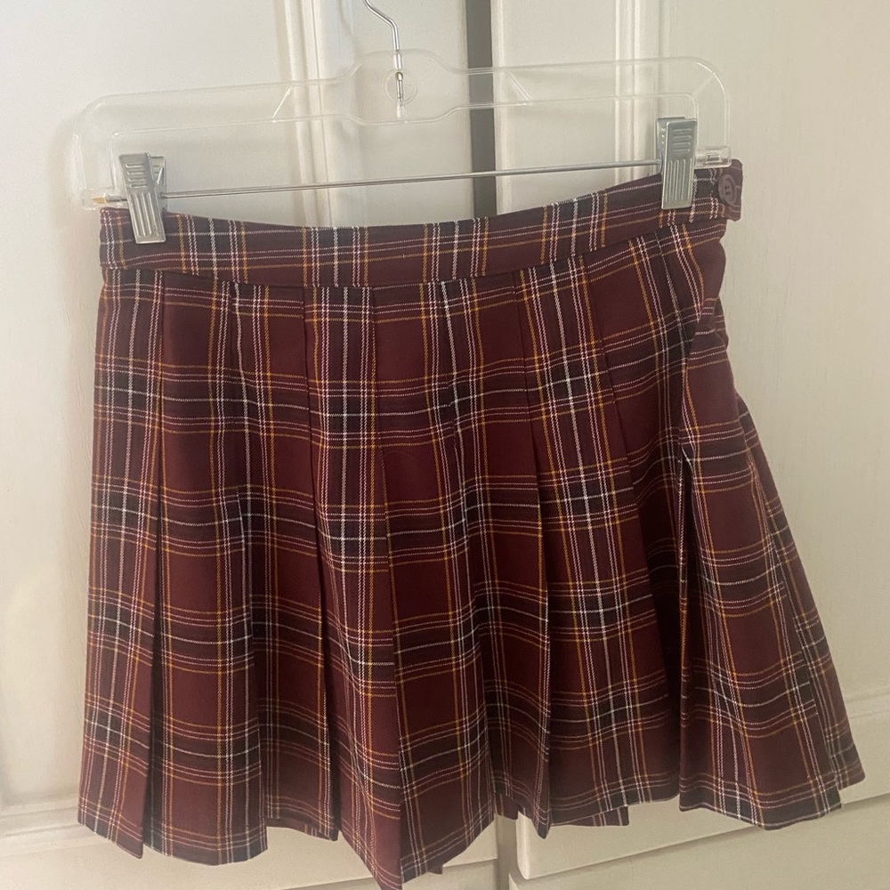 Red plaid skirt forever 21